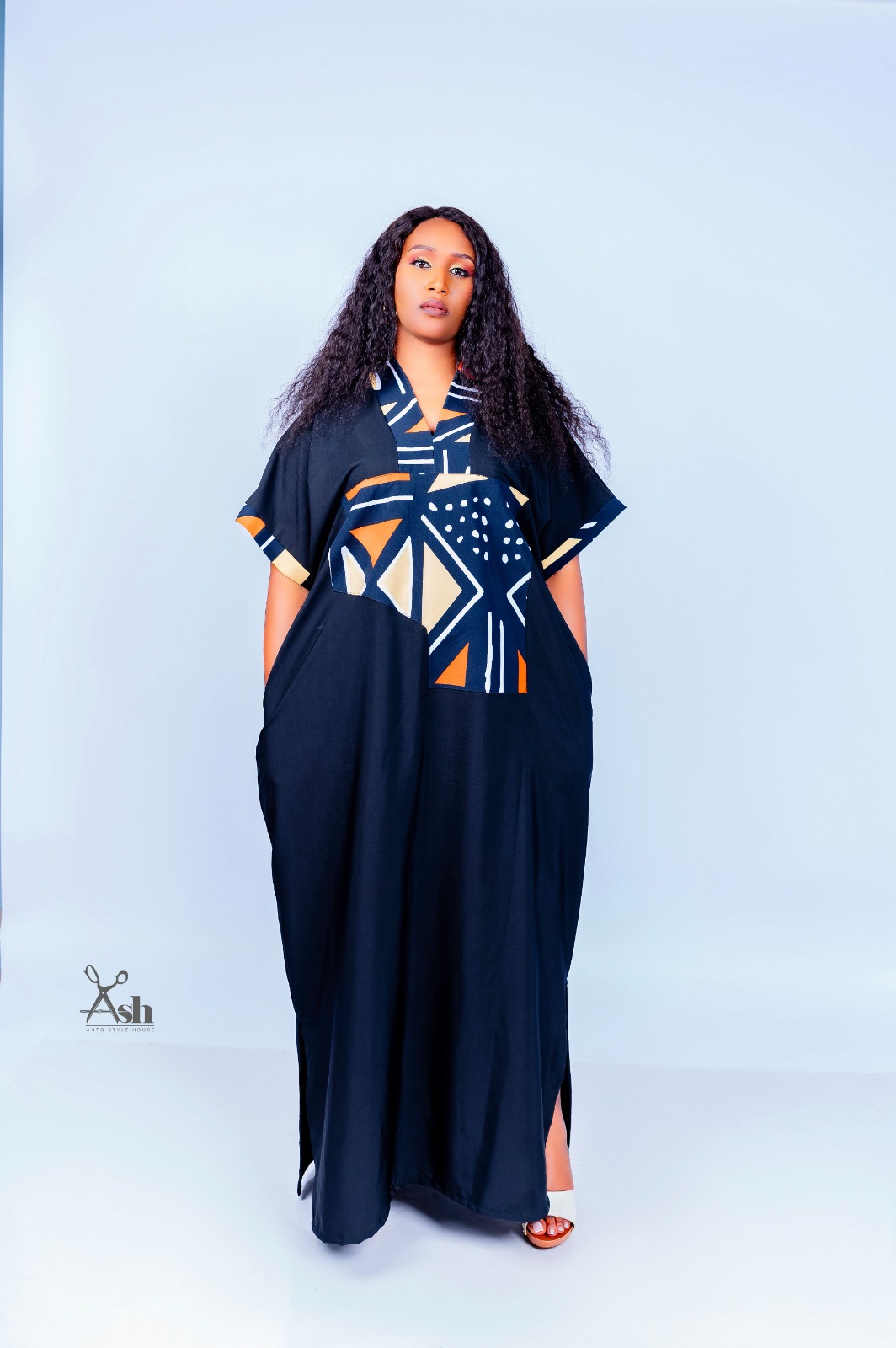 Mudcloth Panel Kaftan